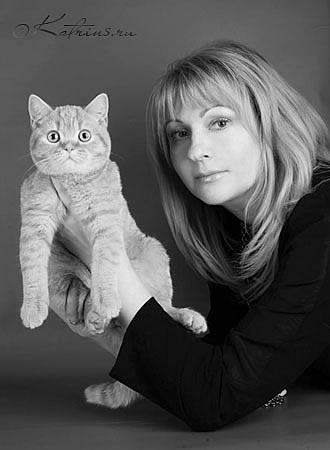 Екатерина Курчевская с британским котенком Katrin's Valmont